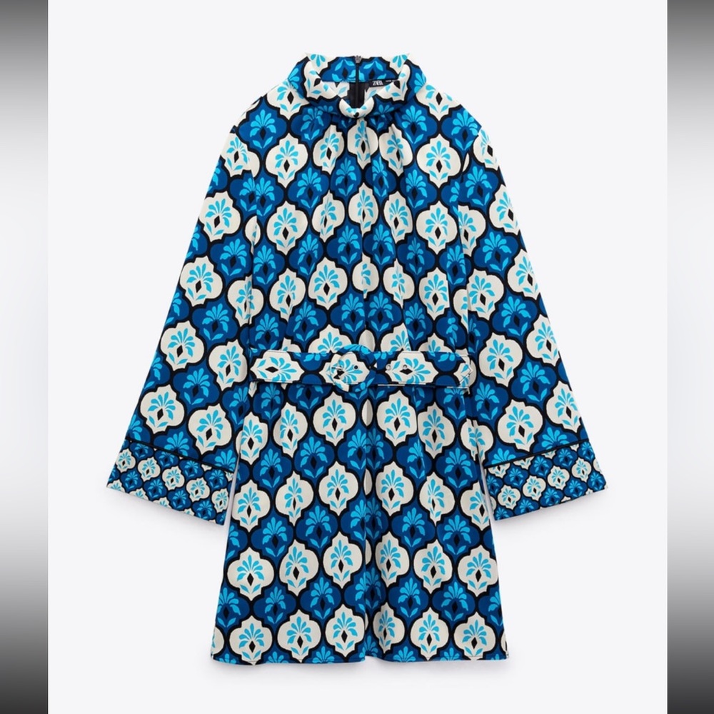 Zara | Belted Printed Dress Size L